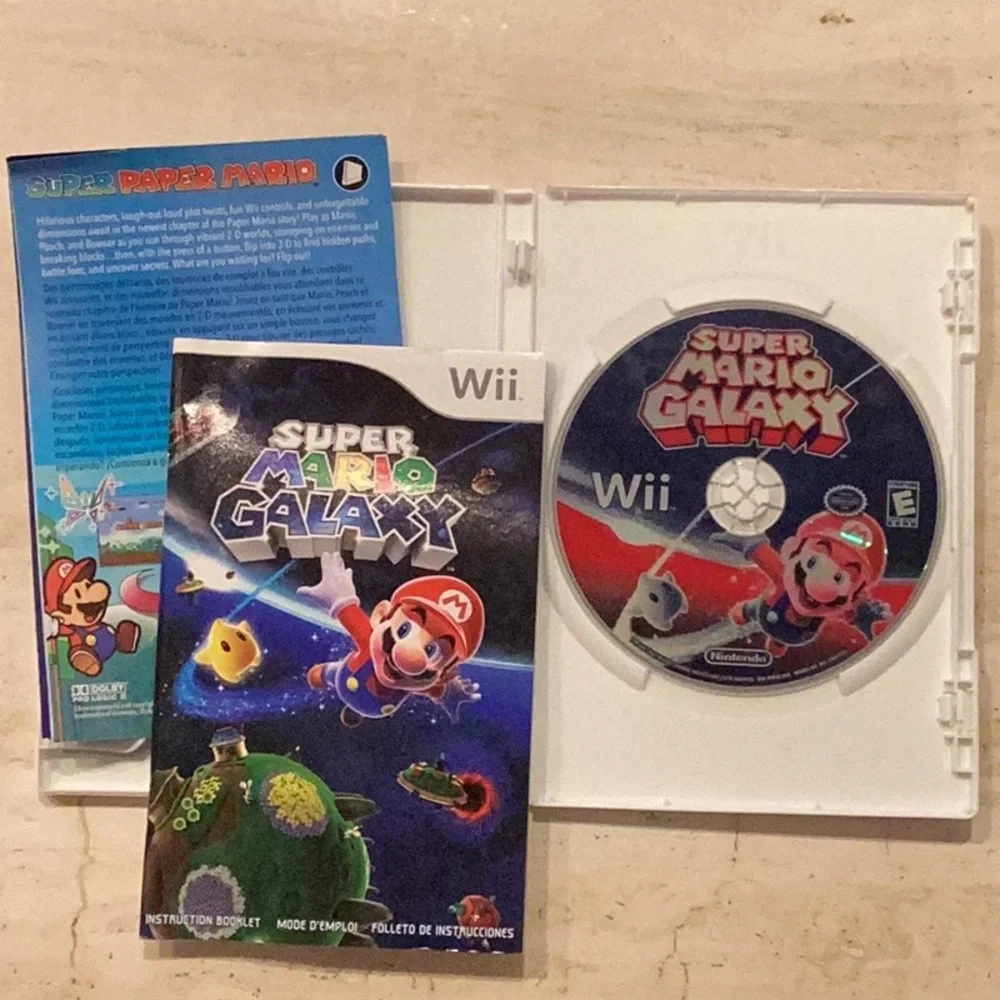 Super Mario Galaxy Nintendo Wii Game CIB Tested